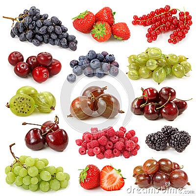 Fresh berries collection Stock Photo