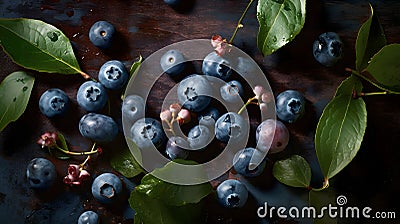 Fresh berries covered in droplets of water. Stock Photo