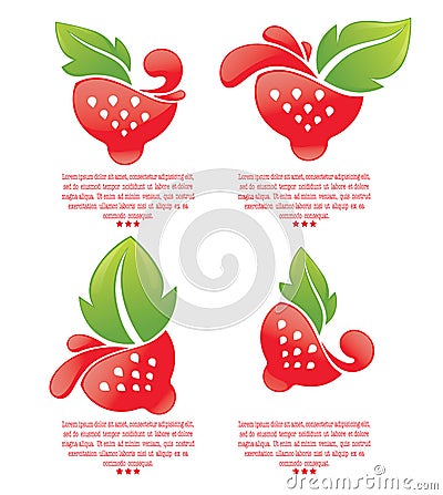 Fresh berry symbols Vector Illustration