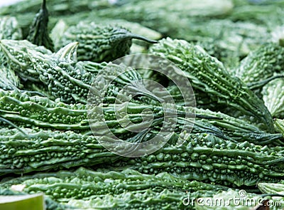 Fresh bitter melon korola Stock Photo