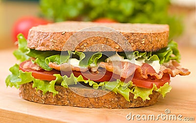 Fresh BLT Sandwich Stock Photo