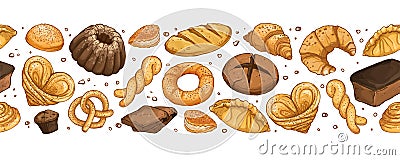 Fresh Bread Poster Vector Ilustration Vector Illustration