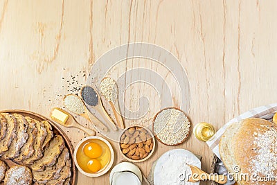 Baking ingredients Stock Photo