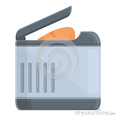 Fresh bread maker icon cartoon vector. Food cook home Vector Illustration