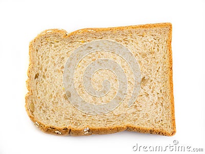 Fresh bread on white background. Stock Photo