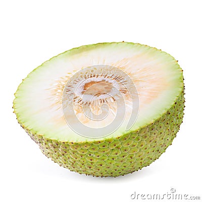 Fresh breadfruit isolated on a white background Stock Photo