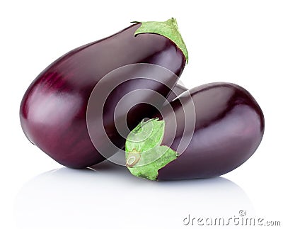 Fresh brinjal isolated on white background Stock Photo