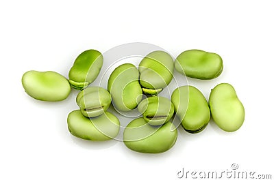 Fresh Broad Beans Stock Photo