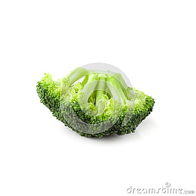 Fresh broccoli blocks for cooking isolated over white background Stock Photo