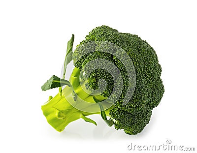 Fresh broccoli isolated on white with clipping path Stock Photo