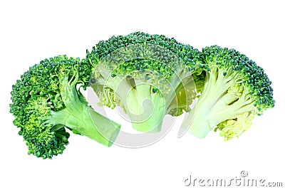 Fresh broccoli isolted on a white background Stock Photo