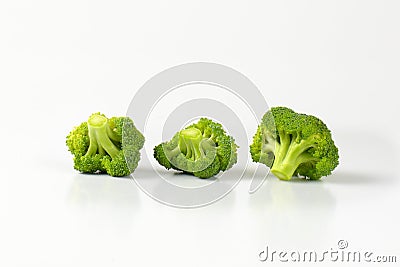 Fresh broccoli pieces Stock Photo