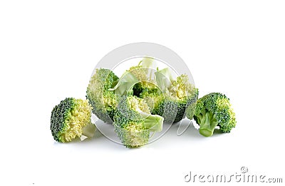 Fresh brocoli on white background Stock Photo