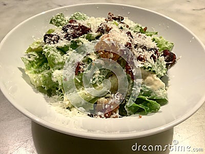 Fresh Caesar Salad Plate Stock Photo