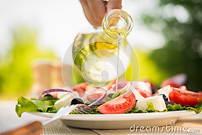 Fresh Caesar salad Stock Photo