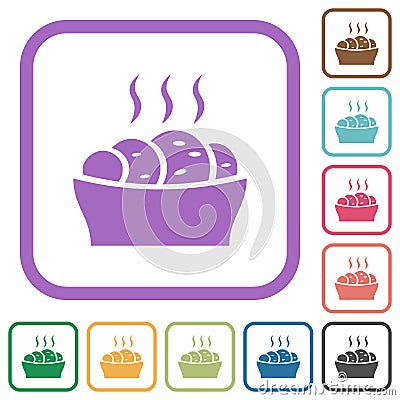 Fresh cake simple icons Vector Illustration