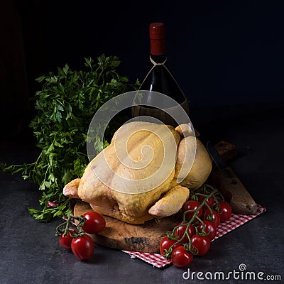 Fresh Capon Stock Photo