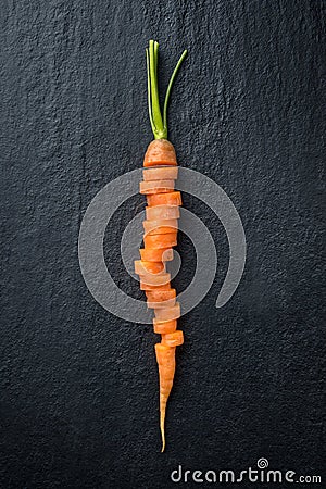 Fresh Carrot cutting Stock Photo