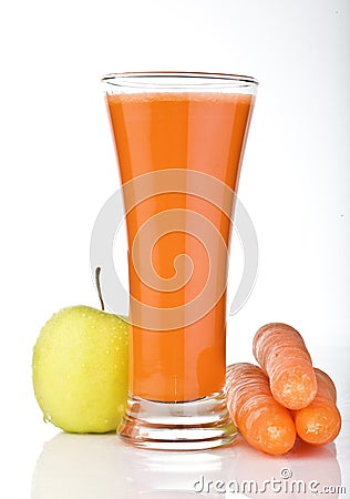 Fresh carrot juice Stock Photo