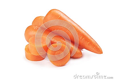 Fresh carrot. Sliced carrot Stock Photo