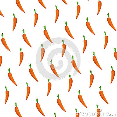 fresh carrots vegetables pattern Cartoon Illustration