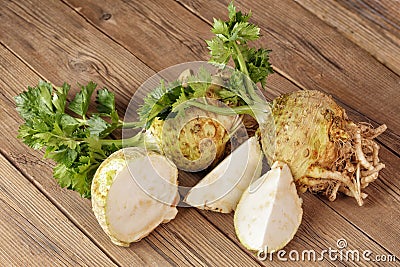 Fresh celery root Stock Photo