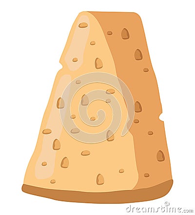 fresh cheese portion Vector Illustration