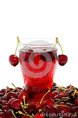 Fresh cherry juice Stock Photo