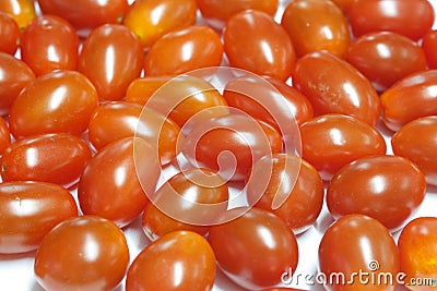 Fresh Cherry tomatoes isolated on white Stock Photo
