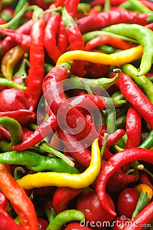 Fresh chilies Stock Photo