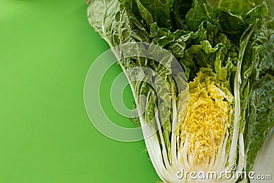 Fresh chinese cabage with copy space Stock Photo