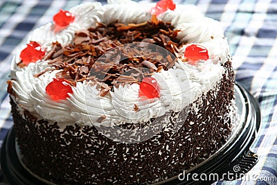 Fresh Chocolate tart cake Stock Photo