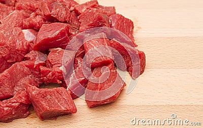 Fresh chopped beef steak Stock Photo