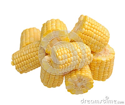 Fresh chopped corn Stock Photo