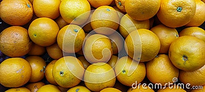 fresh citrus fruit in the market after harvest Stock Photo