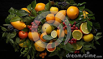 Fresh citrus fruits, nature healthy, juicy, vibrant refreshment for summer generated by AI Stock Photo