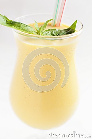Fresh cocktail on white background Stock Photo