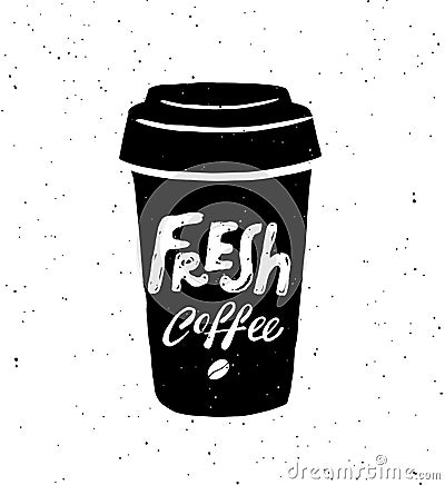 Fresh coffee. Vector Illustration