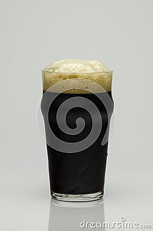 fresh and cold black beer Stock Photo