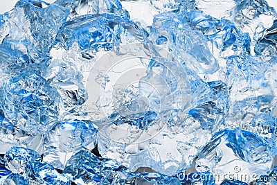 Fresh cold blue ice background Stock Photo