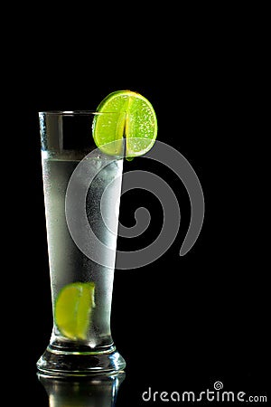 Fresh cold drink with lime Stock Photo