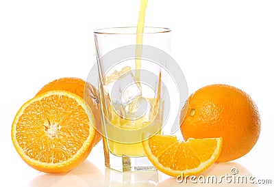 Fresh and cold orange juice Stock Photo