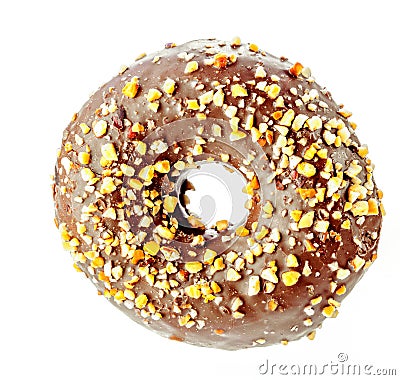 Fresh colorfull donuts isolated on white background. Stock Photo