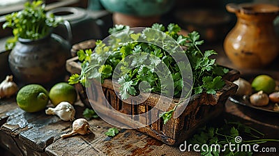 Fresh coriander Stock Photo