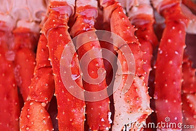 Fresh crab legs Stock Photo