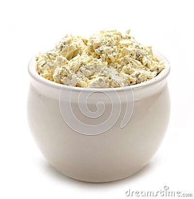 Fresh cream cheese Stock Photo