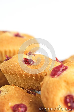 Fresh crumbly cookies with filling white background. Stock Photo