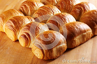 Fresh crunchy bread rolls Stock Photo