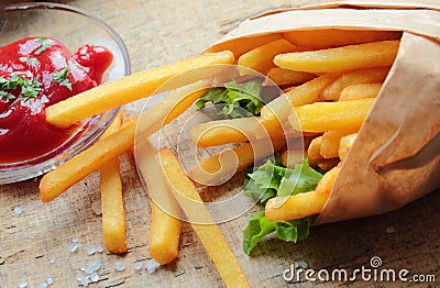 Fresh crunchy fries Stock Photo