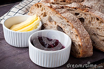 Fresh crusty bread Stock Photo